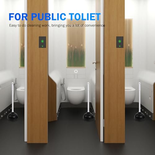 KOOMADE Force Suction Cup Rubber Toilet Plunger with PP Handle, Toilet Bowl Plunger Heavy Duty Pump Clogged Solution for Bathroom Stores Restaurants Strong Sink to Fix Clogged Toilets Drains Sinks (2)