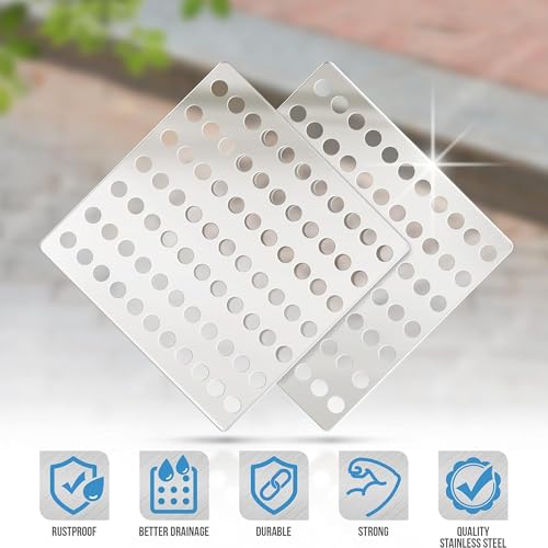 15x15 Centimeter Rustproof Stainless Steel Swirl Drain Covers - Hopper Lids - Outdoor Drain Cover - Metal Drain Covers Outdoor (1 Pack)