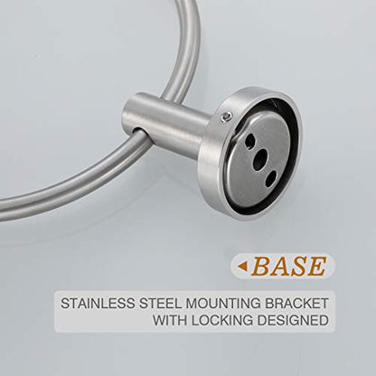 Brushed Nickel Towel Ring | Hand Towel Holder for Bathroom Wall Mounted, Durable 304 Stainless Steel, Modern Style - color: Brushed Nickel