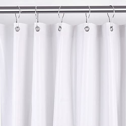 White Shower Curtain Liner,36 x 72 Inches Vinyl 10 G Heavy Duty Plastic Shower Curtain,Waterproof Weighted Bathroom Shower Liner - color: White, size: 36"W x 72"L (Pack of 1)
