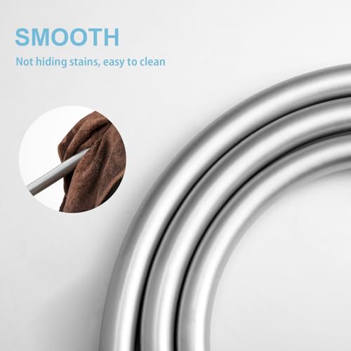 OFFO Ultra-Flex Shower Hose, 48 in Premium RV PVC Handheld Shower Head Hose Flex Hoses Extension with Brass Insert and Nut for Bathing Pet Bathing, Silver Gray - color: Silver Gray, size: 48 in