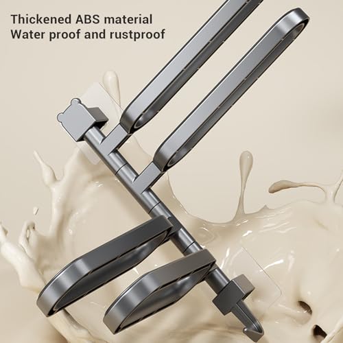 HURRISE Bathroom Towel Bars, Swivel Towel Rack, Bathroom Wall Mounted Swivel Towel Rack Holder with Hooks for Bathroom Organizer (4 Rods) - color: 4 Rods