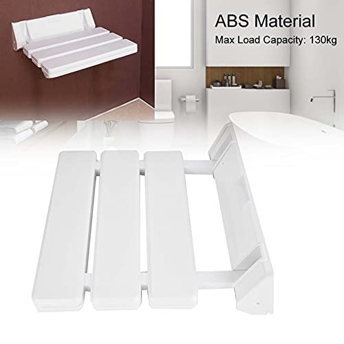 Folding Shower Seat Wall Mounted, Foldable Shower Bench, Space-Saving Fold Down Design for Seniors, Elderly & Small Shower Spaces