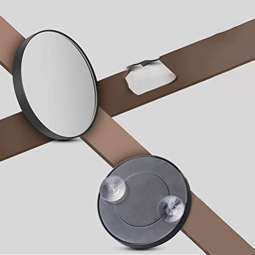 FRCOLOR 3.5 Inch 5X Magnified Suction Cup Makeup Mirror Compact Round Cosmetic Mirror for Bathroom Bedroom Travel