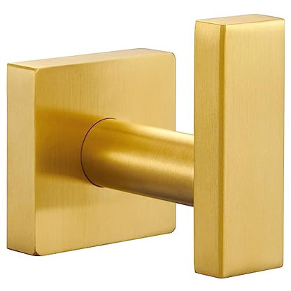 Angle Simple Brushed Dark Gold Towel Hook for Bathroom, Coat Robe Holder | SUS304 Stainless Steel, Wall Hook for Hat Clothes Bag, Robe Hanger for Kitchen Hallway Laundry Garage, Screw Mount - color: Brushed Dark Gold