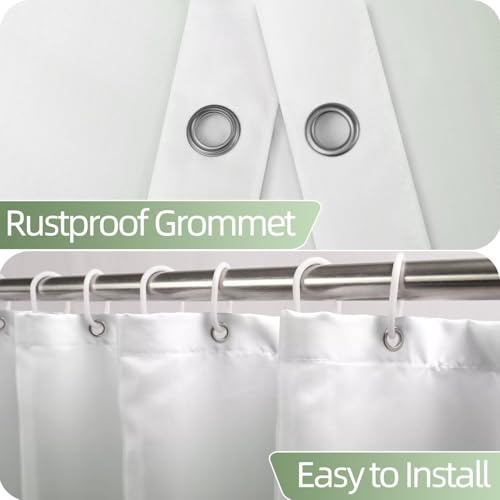 Ombre Light Green Stall RV Shower Curtain with Hooks 36x72inches | Machine Washable Waterproof, Modern Solid Boho Gradient, Bathroom Dorm Hotel Room Divider, Easy to Install, Window Curtain - color: Light Green, size: 36"W x 72"L (Pack of 1)