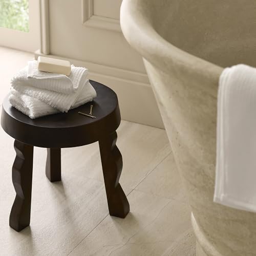 BOLL & BRANCH Turkish Ribbed Washcloth Set, White | Set of 2 - 100% Organic Turkish Cotton - Soft Absorbent Luxury Spa Washcloths, Ribbed Texture - Quick Dry Bathroom Essentials - color: White, style: Turkish Ribbed