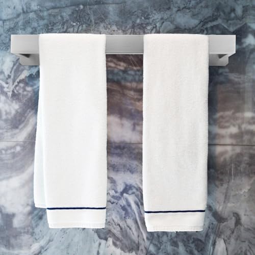 ABOOFAN Stainless Steel Adhesive Towel Rack Bar Wall-Mounted Bathroom Towel Holder Brushed Finish No-Drill Installation for Shower and Washroom