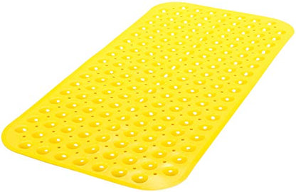 Large Non-Slip Bathtub & Shower Mat 31”x16” (Smooth/Non-Textured Tubs Only) Safe, Clean, Machine-Washable, Superior Grip&Drainage, Vinyl, Opaque Yellow - color: Opaque Yellow, size: Large (31"x16")