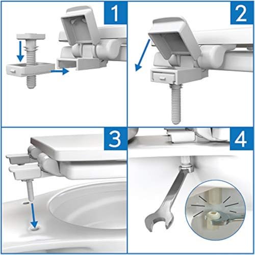Bemis Alesio II Slow Close Toilet Seat, Easy Clean Hinges and Adjustable Perfect Fit Wood Seat, Made in USA, Elongated, Biscuit - color: Biscuit, size: Elongated