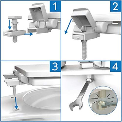 Bemis Alesio II Slow Close Toilet Seat, Easy Clean Hinges and Adjustable Perfect Fit Wood Seat, Made in USA, Elongated, Biscuit - color: Biscuit, size: Elongated