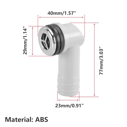QRITY 1 PCS Overflow Pipe, 29x29mm Round Interface, Kitchen Sink Drain Pipe Kit, Silver, ABS Plastic, Bathroom Sink Overflow Head, 450mm Length - style: Style-B
