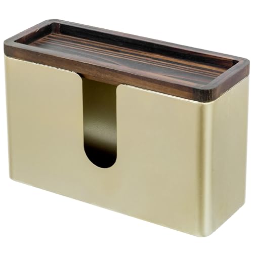 MyGift Gold Paper Towel Holder - Wall Mounted Paper Towel Dispenser & Bathroom Napkin Holder - color: Brass