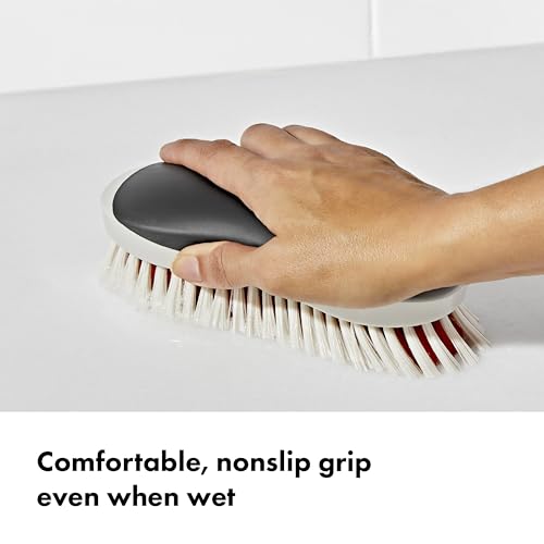 OXO Good Grips Grout Brush & Heavy Duty Scrub Brush Combo Set; Tough, Durable bristles Cut Through Grime and soap scum; Ideal for tubs, Tile Walls, countertops and Floors - style: Grout and Heavy Duty Scrub Brush Set