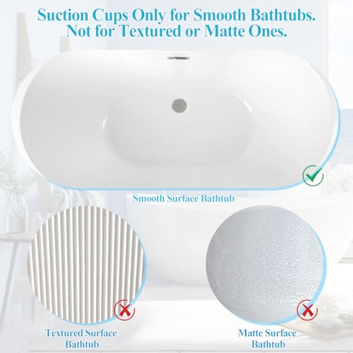 Crossing King Bubble Bath Mat, Bubble Bath Mat Tub Spa Massager, Gray | for Smooth Bathtub, Non-Slip, 6-Speed Bubbles, with Pillow, Machine and Remote, for Home Spa Experience, 45*17in
