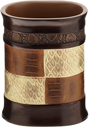 Zahari Home Zambia Stylish Tumbler Modern Classic Luxury Decor Animal Print Western Design Bathroom Cup - color: Brown, size: 4.25" x 3" x 3" Tumbler