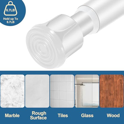 Cupboard Bars Spring Tension Rod, Adjustable 12-20 Inches, No Drilling Small Tension Shower Curtain Rod Ideal for Small Windows, Lockers, Kitchen，Wardrobes,4PC-13TD12-20WHx4 - color: white, size: 12"-20" 4pcs