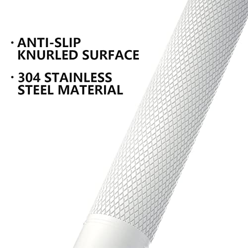 24 Inch Anti Slip Shower Grab Bar Oil Rubbed White 1.25" Diameter,Munzong Bathroom Grab Bar, Knurled Bathroom Balance Bar,Safety Hand Rail Support Handicap Elderly Senior Assist Bath Handle | Bathroom Grab Bar 1.25" Diameter Knurled Bathroom Balance Bar S