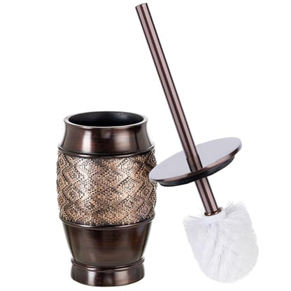 Creative Scents Dublin Brown Toilet Brush Set - Toilet Bowl Cleaner Brush and Holder - Decorative Toilet Bowl Scrubber - Space Saving Designed Toilet Bowl Cleaner - color: Brown