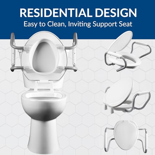 Bemis Assurance 3" Raised Toilet Seat with Handles, Round - size: Round, style: Raised Seat with Handles