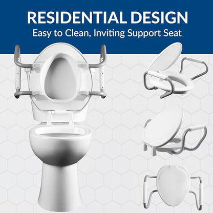 Bemis Assurance 3" Raised Toilet Seat with Handles, Round - size: Round, style: Raised Seat with Handles