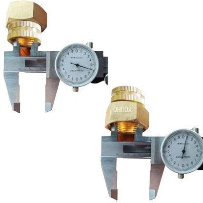 YOUHO Garden Hose Adapter Connector Heavy-Duty, Solid Brass Fittings 1 NPT Female Hose Thread x 3/4 GHT Female Hose Thread（1 Pack) - size: 1 NPT to 3/4 GHT