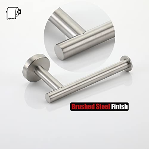 JQK Toilet Paper Holder, 5 Inch 304 Stainless Steel Thick 0.8mm Tissue Paper Dispenser for Bathroom, Hold Mega Rolls, Brushed Nickel Wall Mount, TPH120-BN - color: Brushed, size: Knob