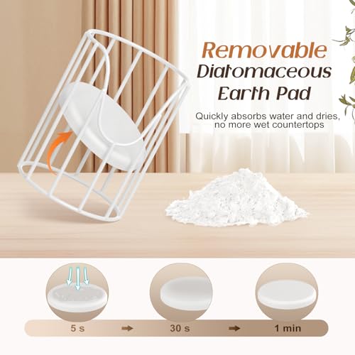 Luxspire Bathroom Cup Dispenser, 3-5oz Dixie Cup Dispenser, Metal Dixie Cup Holder, Disposable Paper Cup Holder for Bathroom, Cotton Pad Holder, Guest Bathroom Essentials, White, 2 Pack | Holds 3-5oz Dixie cups, Spring-loaded design for guest bathrooms, A