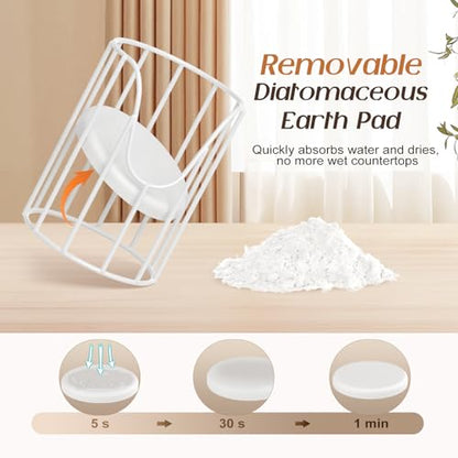 Luxspire Bathroom Cup Dispenser, 3-5oz Dixie Cup Dispenser, Metal Dixie Cup Holder, Disposable Paper Cup Holder for Bathroom, Cotton Pad Holder, Guest Bathroom Essentials, White, 2 Pack | Holds 3-5oz Dixie cups, Spring-loaded design for guest bathrooms, A