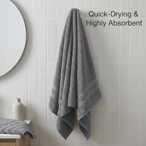 RIVERSIDE Pack of 2 Extra Large Bath Sheets 35 x 70 Inches, 100% Ring Spun Cotton, Hotel Quality, Oversized Bath Towels, Super Soft, Highly Absorbent & Quicker to Dry, Grey - color: Gray, size: Bath Sheets (PK 2)