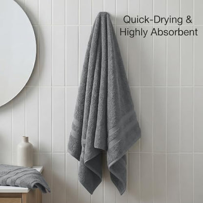 RIVERSIDE Pack of 2 Extra Large Bath Sheets 35 x 70 Inches, 100% Ring Spun Cotton, Hotel Quality, Oversized Bath Towels, Super Soft, Highly Absorbent & Quicker to Dry, Grey - color: Gray, size: Bath Sheets (PK 2)