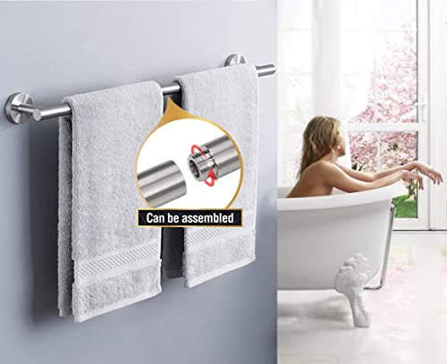 24 Inch Towel Bar 2 Pack for Bathroom 9/12/16/24/28/33 Inch Kitchen Hand Towel Holder Brushed Nickel Stainless Steel 304 RUSTPROOF Wall Mount Towel Rod 2 of Pack (2, Brushed Nickel, 24 Inch) - color: Brushed Nickel, size: 24 Inch