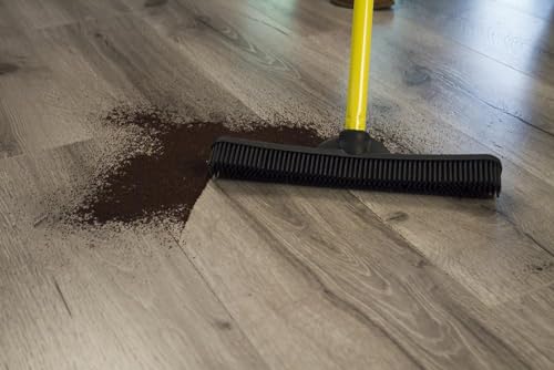 FURemover Pet Hair Removal Rubber Broom, 58" Telescopic Handle | Multi-Surface Rubber Broom with Built in Squeegee Edge, Sweeps up Fur, Hair, and Debris on Tile, Wood, Vinyl, and Carpet - size: 58" Telescopic Handle