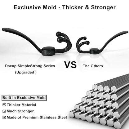 Over Door Hook 2.0 - Upgraded Version - Simple-Assembly, Strong, Heavy-Duty Stainless Steel 5-Tri-Hook Over The Door Hanger Rack, SimpleStrong Series, Pink, Pack of 2 - color: Pink