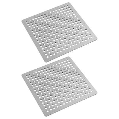 Square Drain Cover Grates,3.6" x 3.6" 304 Stainless Steel Drainage Grate Cover Replacement Floor Drain Strainer for Shower, Bathroom Floor, Balcony, and Outdoor Garden Drains -2pcs - size: 3.6" x 3.6"