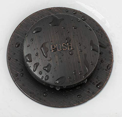 Tip-Toe Bathtub Drains Trim Set with Two-Hole Overflow Faceplate, Replacement Bath Drain Trim Kit with 2-Hole Overflow Faceplate and Universal Fine/Coarse Thread (Oil Rubbed Bronze) - color: Orb