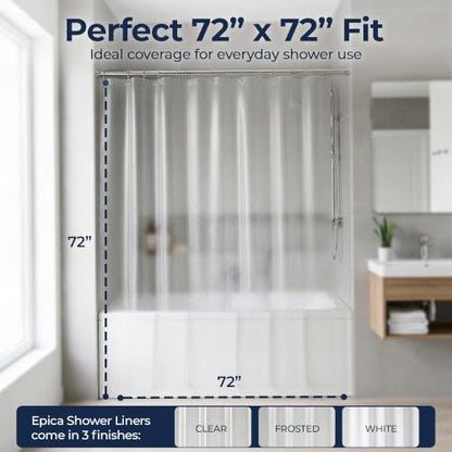 Waterproof Shower Curtain Liner for Bathroom, Metal Grommets (Frosted) - color: Frosted