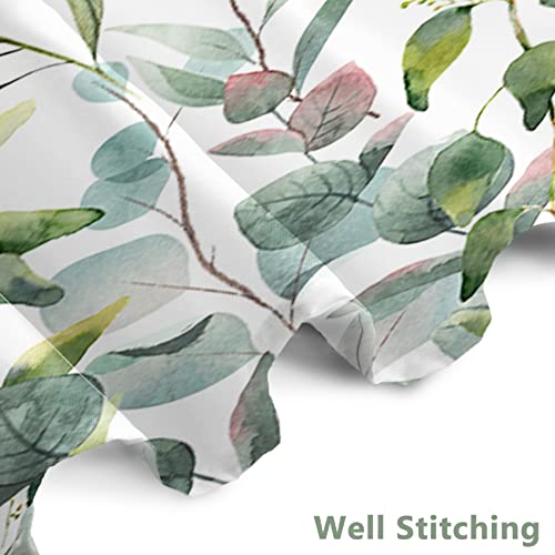 AWERT Shower Curtain Plants for Bathroom,Waterproof Quick-Drying Green Leaves Shower Curtain Set with Hooks 48x72 Inch - color: Green and Magenta, size: 48"W x 72"L (Pack of 1)