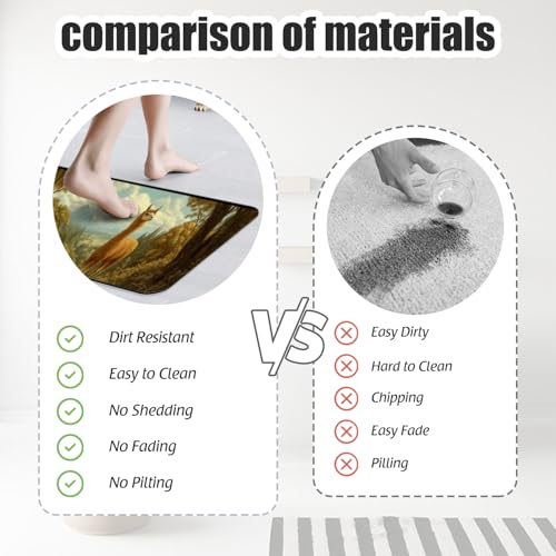 Bathroom Runner Mat Rugs Long,Funny Portrait Of Alpaca Llama beautiful Diatomite Stone Bath Mat Large Absorbent Diatomaceous Earth Mat Non Slip Fast Dry Shower Mat Bathroom Rugs Floor Mat 16x42in - color: Design08