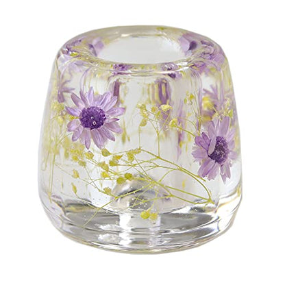N&N Find Japan Japanese Toothbrush Holder Stand with Real Flower in Acrylic (Star Purple) - color: Star Purple