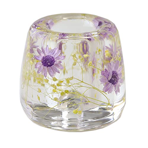N&N Find Japan Japanese Toothbrush Holder Stand with Real Flower in Acrylic (Star Purple) - color: Star Purple
