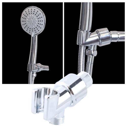 Standard 1 / 2 " IPS Shower Arm Mount Handheld Shower Head Holder Adjustable Bracket Premium Brass Pivoting Ball Joint Heavy Duty Wand Cradle Bathroom Replacement Parts