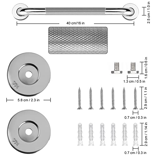 supregear Grab Bars for Bathtubs and Showers, Anti Slip Bathroom Grab Bars for Seniors, 304 Stainless Steel Safety Shower Handle, Toilet Handicap Elderly Assist Bathroom Wall Handle, 16 inch - size: 16 inch