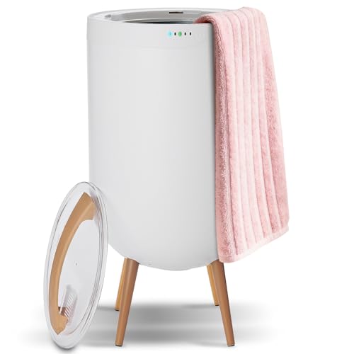 Towel Warmer, 25L Towel Warmer Bucket for Bathroom - Speaker & Ambient Light, Adjustable Timer, Auto Shut-Off, Fits Up to Two Large 40x70 Towels, Blanket Robes Pjs, Ideal Gift
