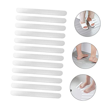 SOLUSTRE 3sets Skid Bathtub Stickers Transparent Non Slip Strips for Bathtubs Showers Stairs Pools Easy Installation Strong Adhesion for Safety Wet Areas 12pcs*3