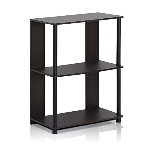 3-Tier Open Storage Shelves, Shelving Unit, Display Shelf, Book Shelf for Organization and Storage, Garage, Home Office, Living Room, Walnut