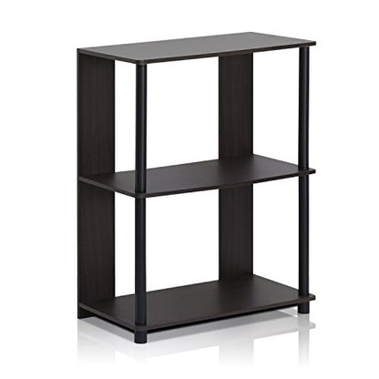 3-Tier Open Storage Shelves, Shelving Unit, Display Shelf, Book Shelf for Organization and Storage, Garage, Home Office, Living Room, Walnut