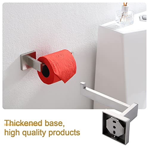 KOKOSIRI Toilet Paper Roll Holder Brushed Nickel Toilet Paper Holder Stainless Steel for Kitchen Bathroom Dispenser Wall Mounted, B2003BR - color: Brushed Nickel, size: Without Shelf(1 Pack)