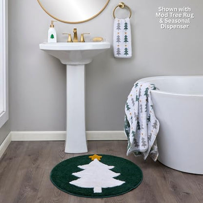SKL Home Christmas/Winter Multi Trees Bath Towel, 100% Cotton, Multi | 500 GSM. Soft & absorbent. Reversible jacquard pattern. Great for holiday gifting. - color: Multi Trees, style: Bath Towel