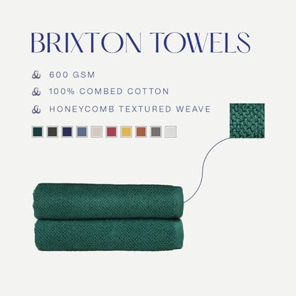 Christy Brixton 4 Piece Towel Set | Emerald Green | 100% Cotton | Ultra Soft | Super Absorbent | 600GSM | 2 Bath Sheets 2 Hand Towels - color: Emerald, size: 2 Hand 2 Bath Sheet Set